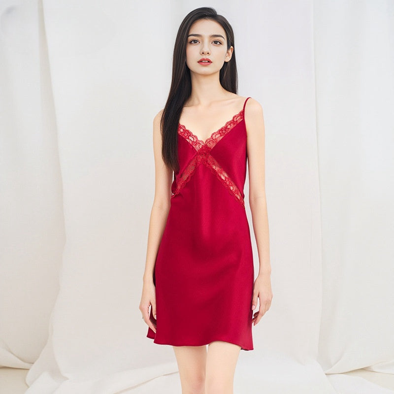 Pure Silk Robe 100% Mulberry Silk Sexy Women's Nightgown
