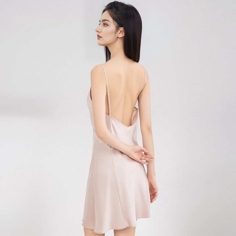 Pure Silk Robe 100% Mulberry Silk Sexy Women's Nightgown