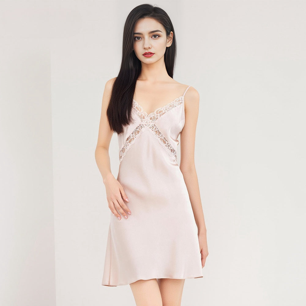 Pure Silk Robe 100% Mulberry Silk Sexy Women's Nightgown